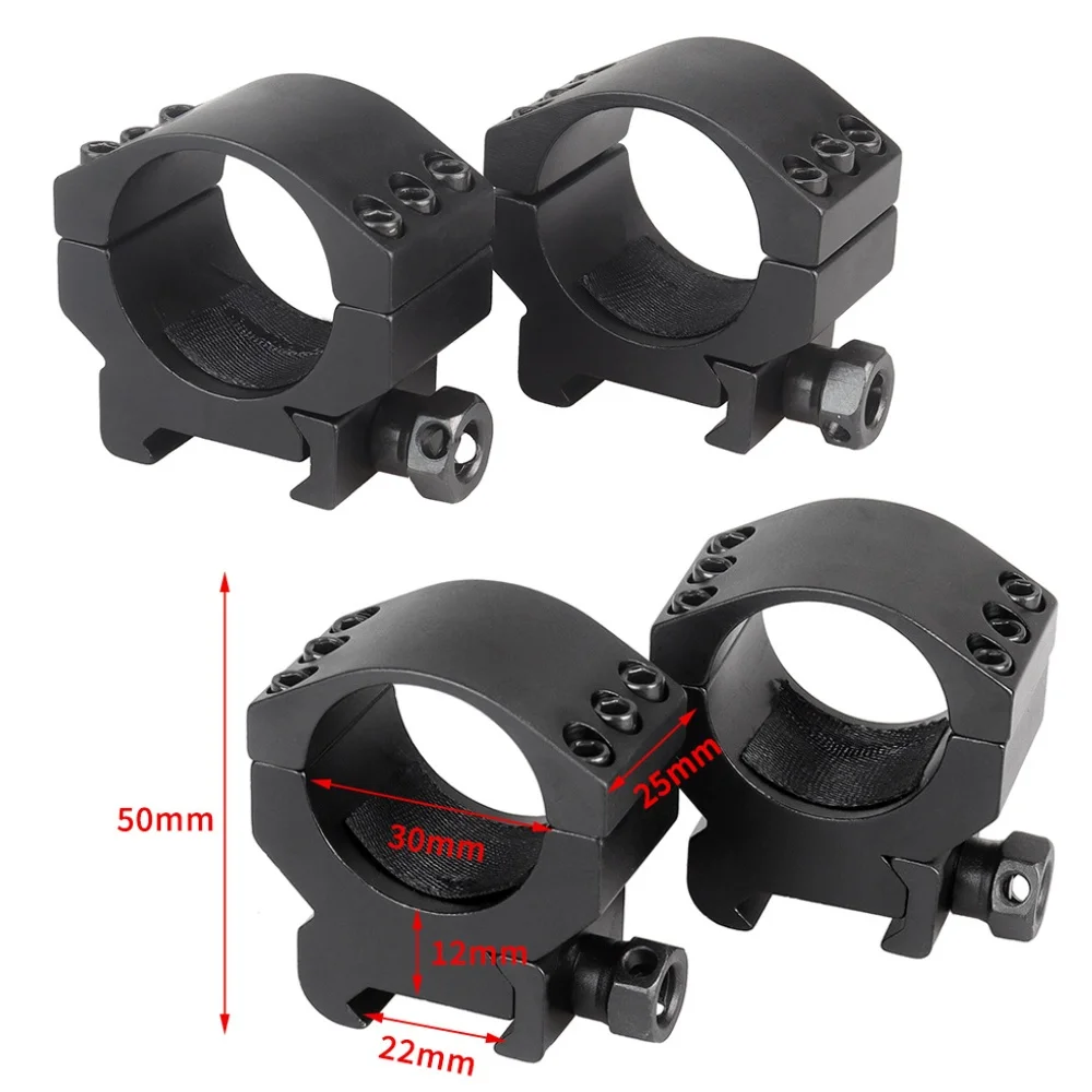 แหวนยึดกล้องเล็งปืนไรเฟิลขนาด 30 มม. 1 คู่ พร้อมฐานอะแดปเตอร์รางขนาด 20 มม. สำหรับปืนของเล่น แหวนยึดกล้องเล็งแบบออปติคอล