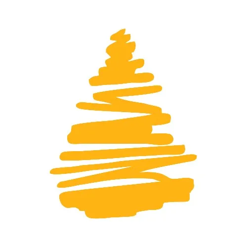 New Jargon Christmas Tree Sticker Decal Decoration Yellow