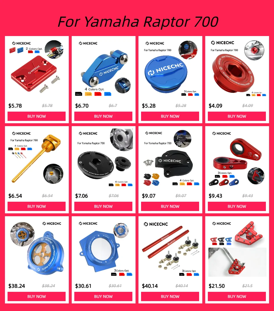 NICECNC Für Yamaha Raptor 700 2006-2011 2013-2026 Doppelkettenrad-Schutz Für Yamaha Raptor 700R 2012-2026 YFM700R Aluminium ATV – Detail 1