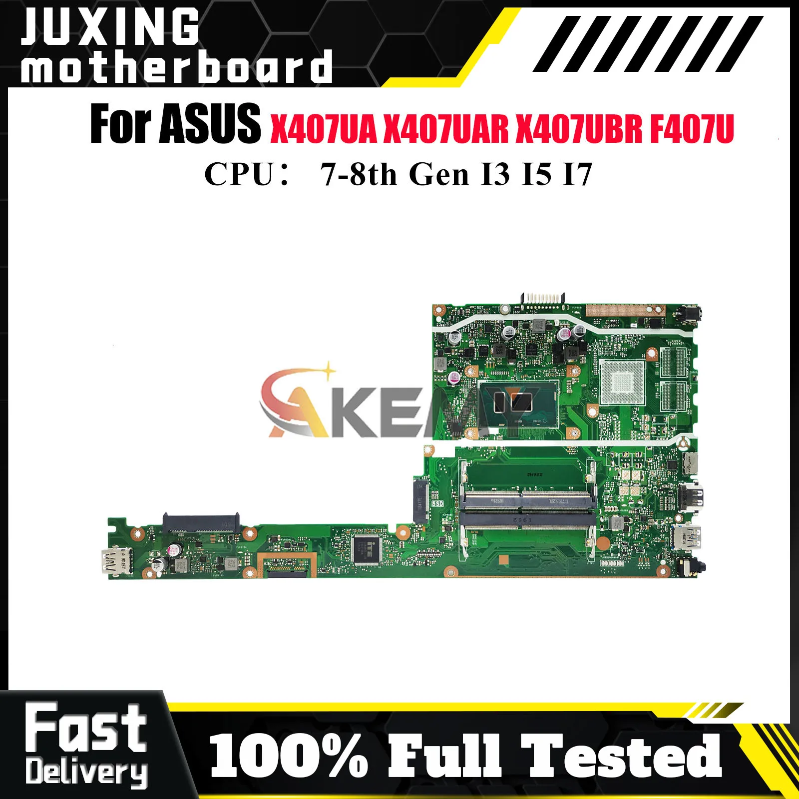 

X407UA Laptop Motherboard For ASUS X407UF X407UA Y4000U X407U X407UBR X407UB X407UAR X407UV F407U A407U Mainboard I3 I5 I7 CPU