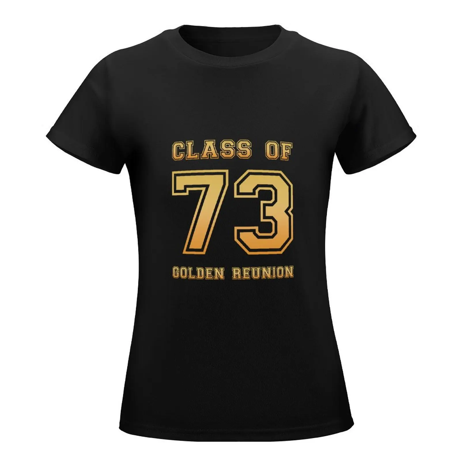 Class of 73 1973 class reunion 50th golden reunion T-Shirt animal print lady clothes Woman T-shirts