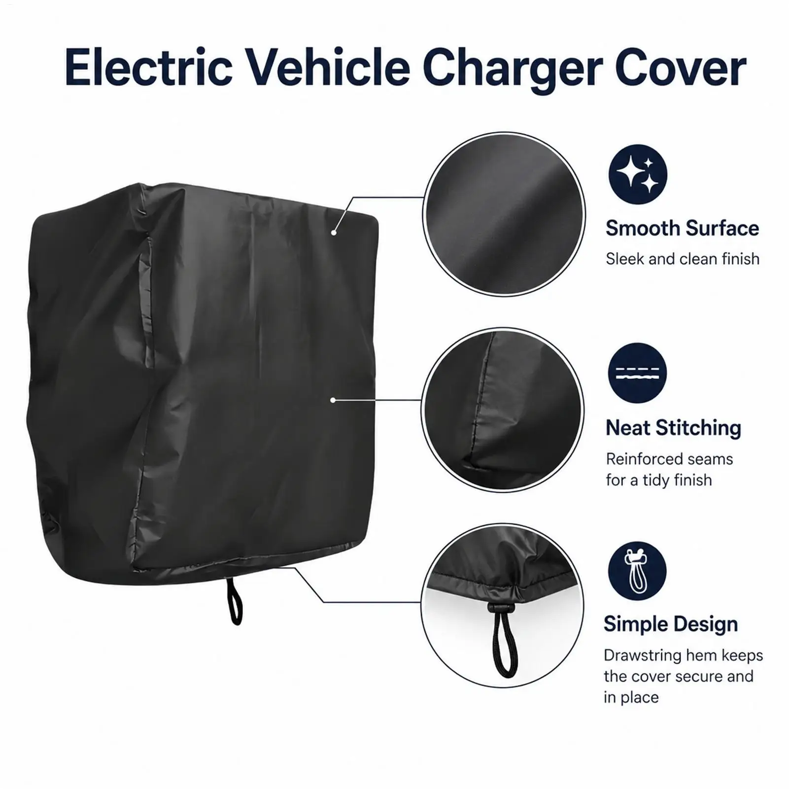 EV Charger Post Cover Dustproof Car Charging Pile Protector EV Charger Pile Cover For Home Garage Driveway Outdoor Public