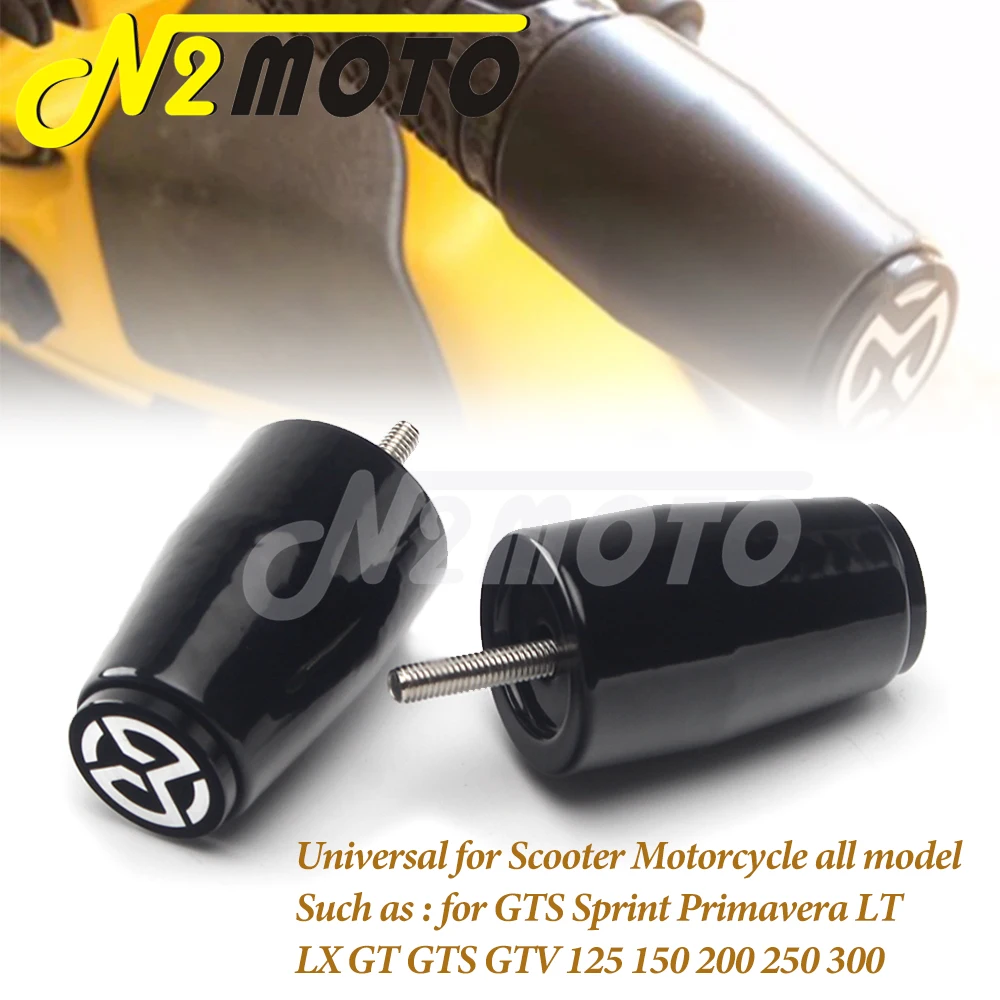 Universal Scooter Handlebar Bar Ends Slider Plug Hand Grip Protect Rod End Plugs For Piaggio Kawasaki Honda GTS Sprint Primavera