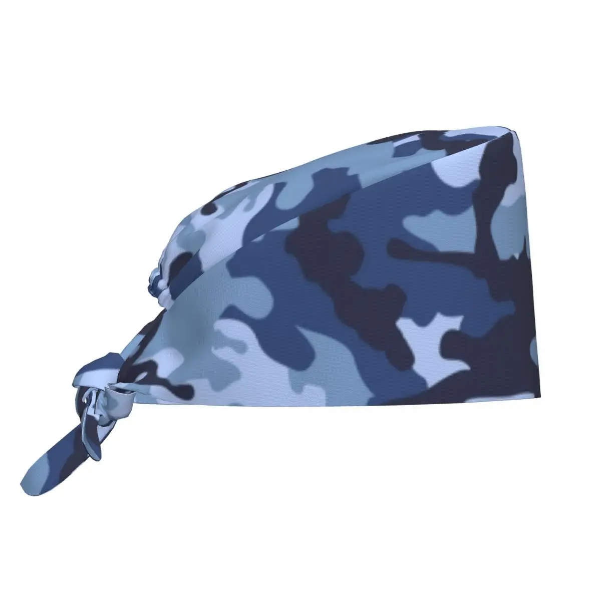 

Navy Blue Camouflage Camo Pattern Lab Surgeon Surgical Cap Pet Grooming Nursing Working Caps Hat Vintage Men Women Scrubs Cap
