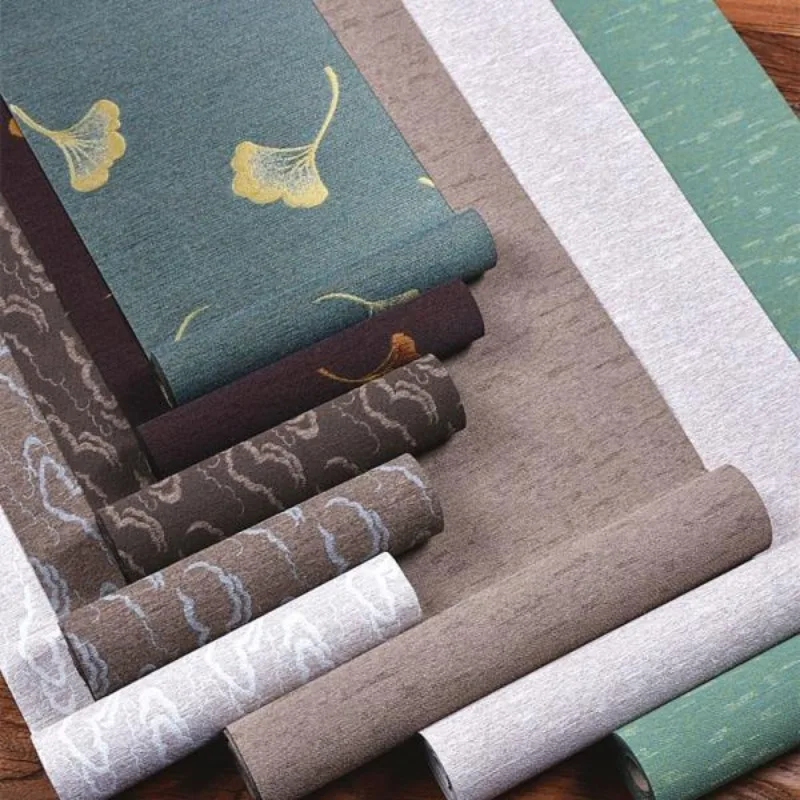 

Japanese Style Silk Table Runner Waterproof Ginkgo Zen Tea Table Decor for Study Room & Tea Room Zen Cotton Linen Dry Tea Mat