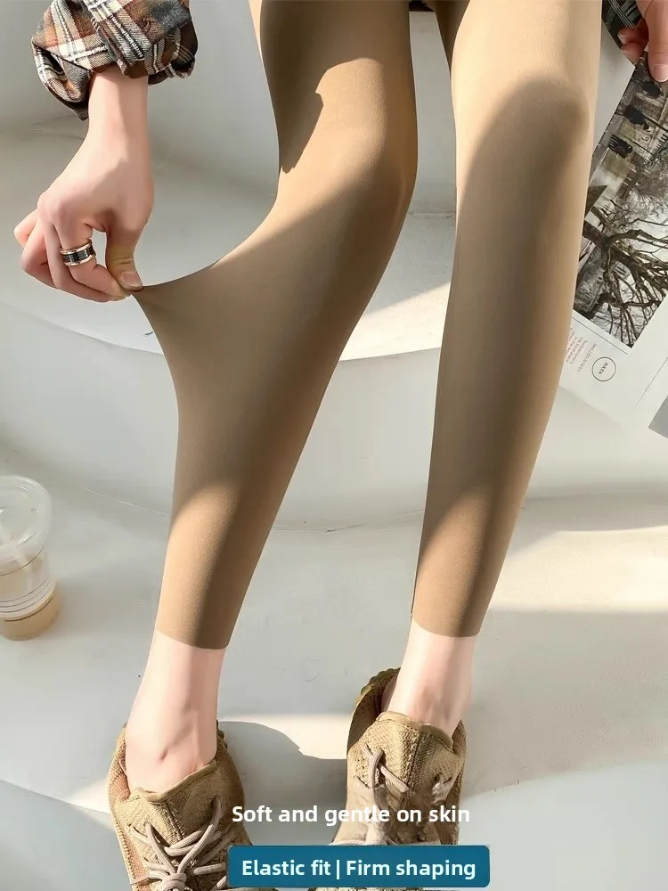 Calças de yoga de pele de arca feminina fina fitn bot casual sete nove calças náilon elastano mistura primavera verão nova chegada