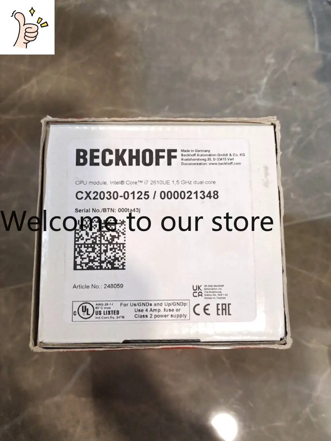 Beckhoff CX2030-0125 Is Brand New And Original, One In Stock, If Necessary.