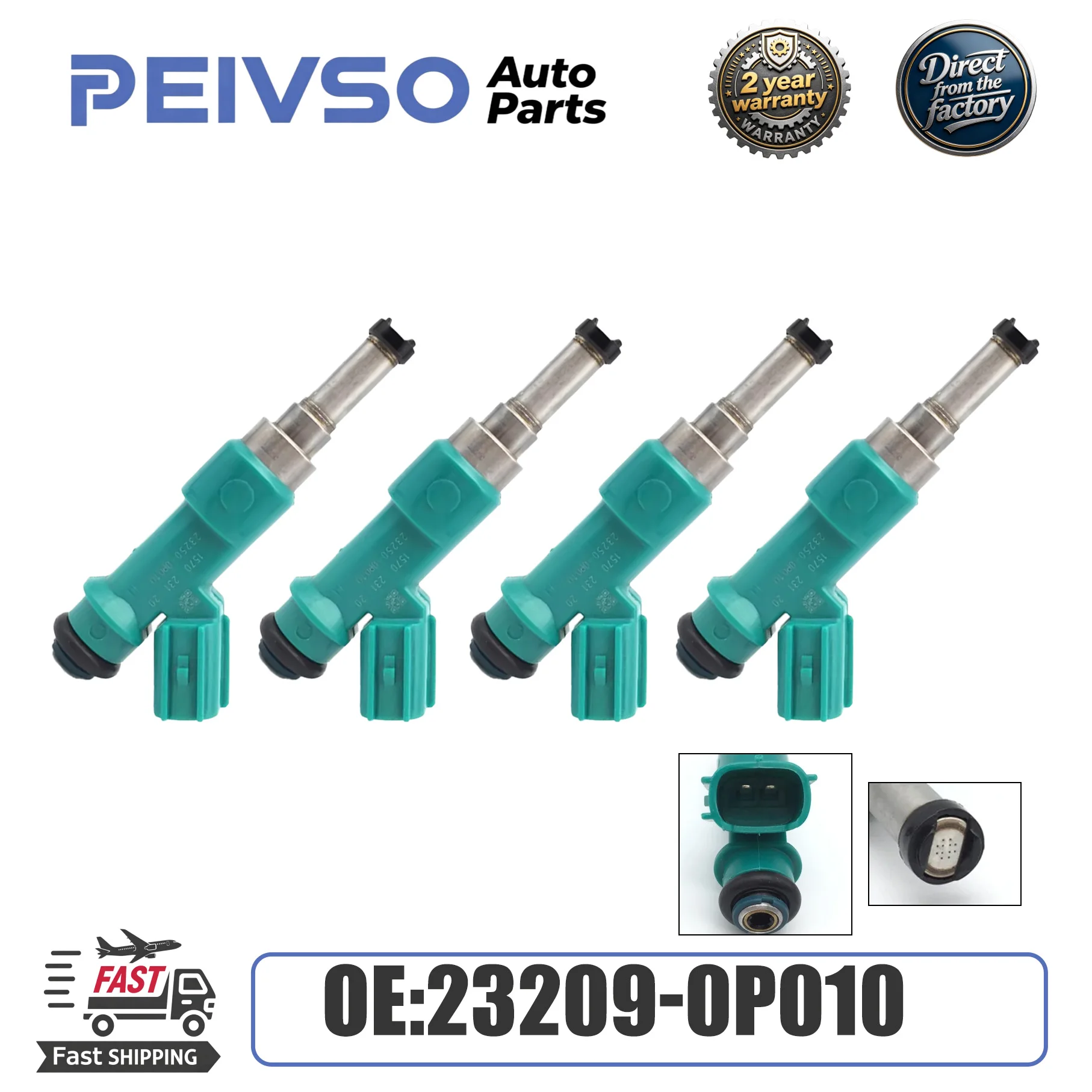 PEIVSO 6x 23250-0P010 Fuel Injectors For Toyota Camry Highlander Sienna Lexus ES350 RX350 RX450H 3.5L 2010-2017 23250-31090