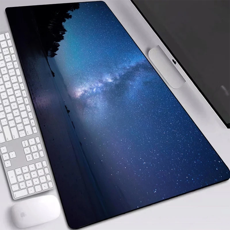 Night Sky Mouse-pad with Sewn Edges Thermal Transfer Printed Mice Mat Laptop Notebook Keyboard Pad Gaming Accessories 2mm