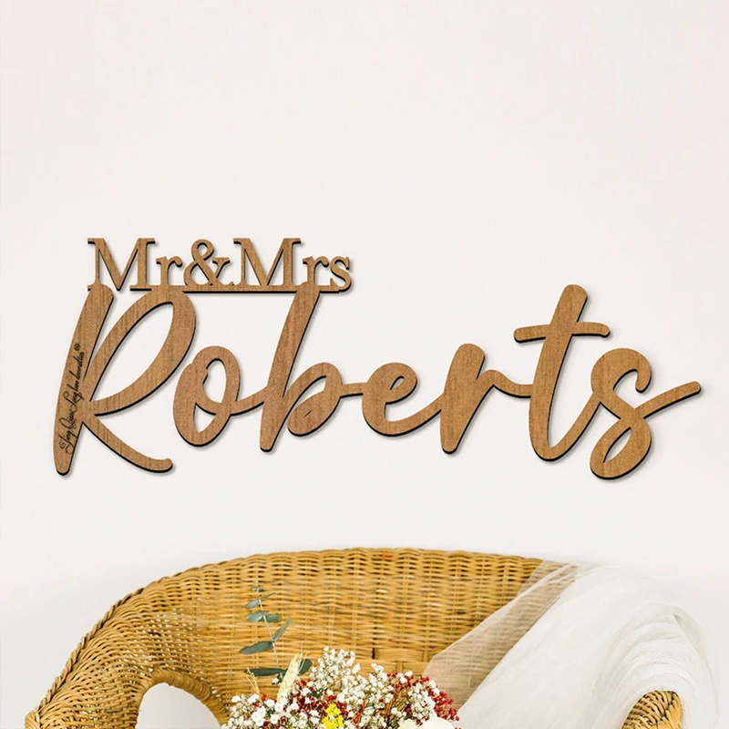 

Деревянный знак с именем на заказ, свадебный фон «Мистер и миссис», деревянный декор, свадебные украшения с именем, персонализированная свадьба
