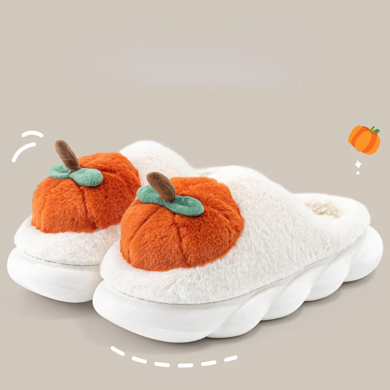 Pantoufles Kawaii à Semelle Souple pour Homme et Femme, Chaussures d'NikChaudes en Peluche et Boule de Coton à Semelle Épaisse, Collection Hiver 2024