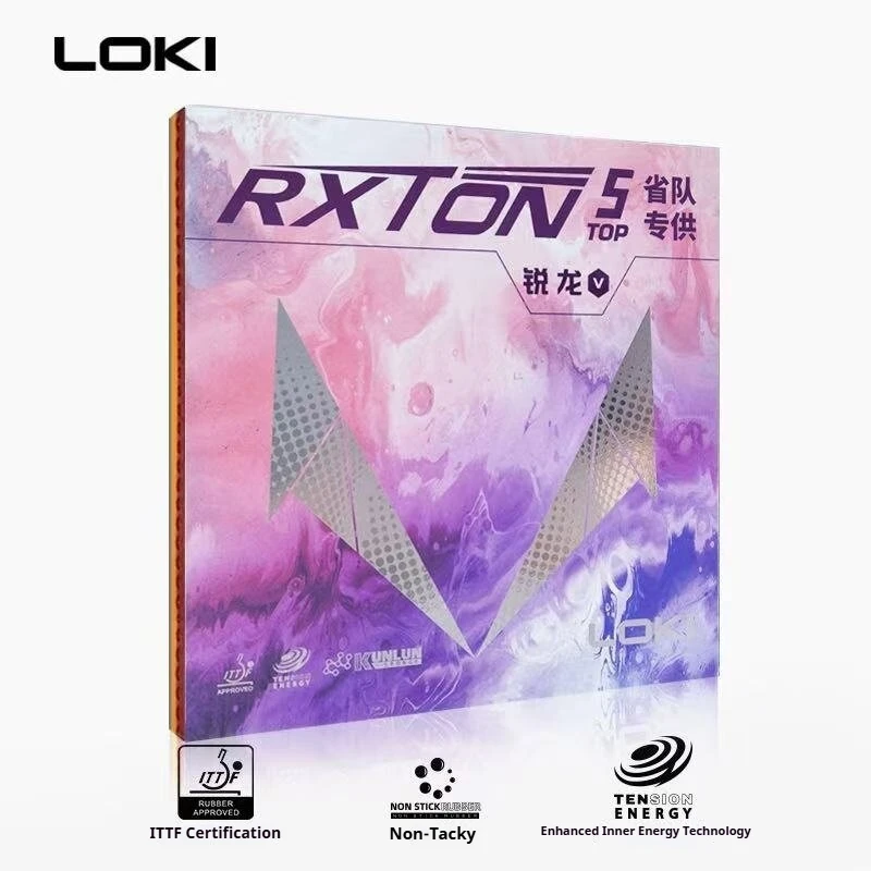 

LOKI RXTON 5 TOP Non-Tacky Table Tennis Rubber Sheet Pimples-In 2.1mm Sponge ITTF Approved PingPong Rubber for Fast Attack & Arc