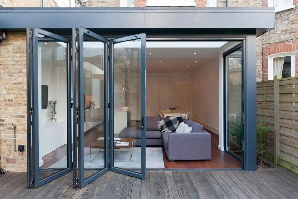 Doors for House Best Replacement Exterior Soundproof Aluminum Glass Folding/ Bifold/ Bi Folding/ Accordion Bi-fold Patio Door