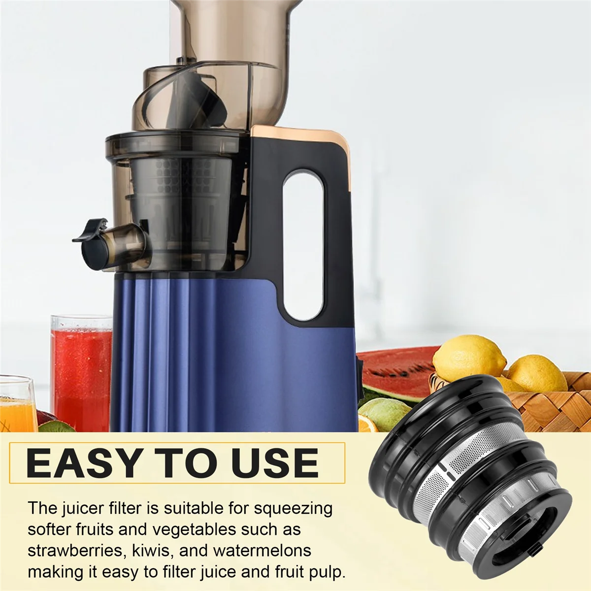 ABFKL Stainless Steel Strainer for MIUI Juicer, MIUI Juicer Accessories,Collect the Pomace