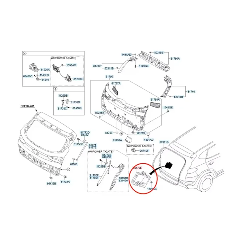 

95470D3100 Trunk Control Module Tailgate Control Module For Hyundai Tucson 2015-2018 Liftgate Tailgate Hatch-Controller