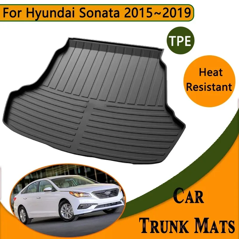 

Car Trunk Mats for Hyundai Sonata LF 2015 2016 2017 2018 2019 Waterproof Carpet Anti-scratch Cushion TPE Storage Pad Accessories