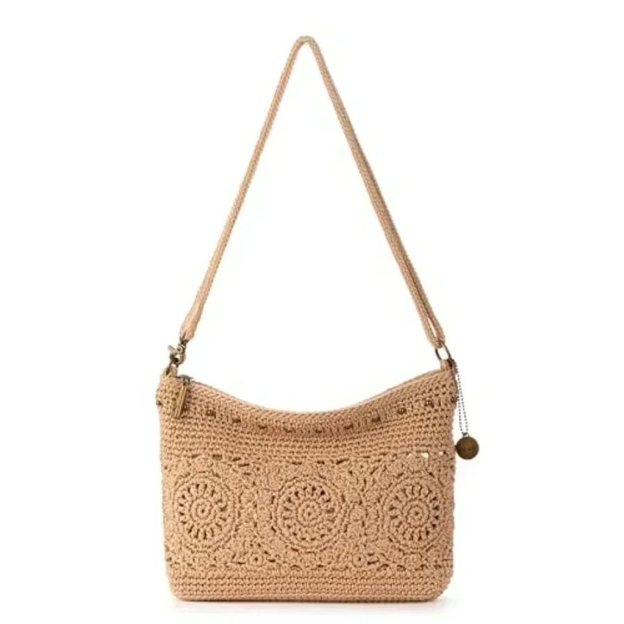 Sac à bandoulière convertible Lumi - Sac à main pour femme pour les voyages quotidiens, petit sac à bandoulière 3-en-1 en cuir crocheté