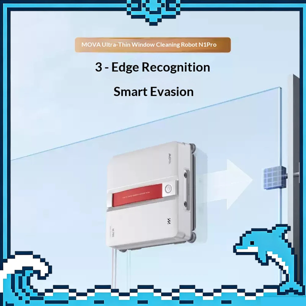 

MOVA N1Pro Thin automatic window cleaning robot high-rise water spraying intelligent window cleaning artifact Gifts