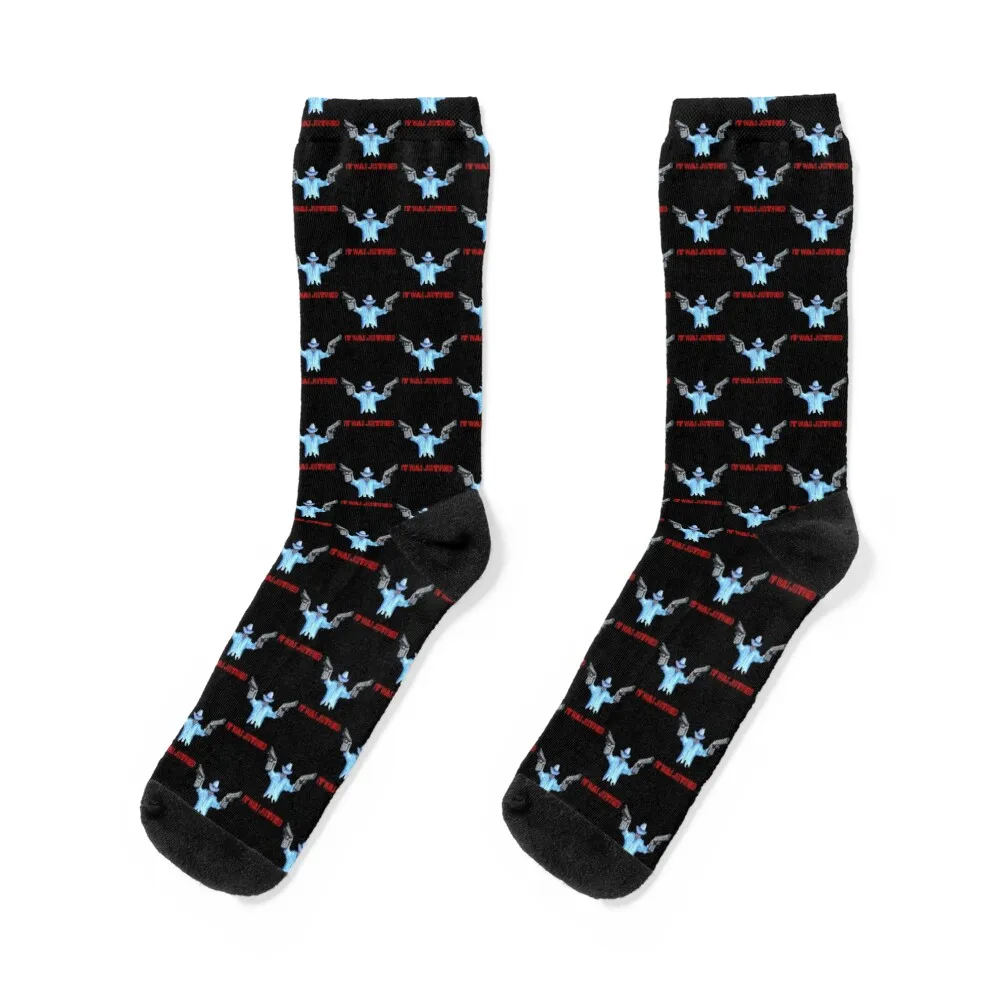 

Raylan Givens, It was Justified Red words Socks winter retro Stockings compression Climbing Men Socks Luxury Brand Women's