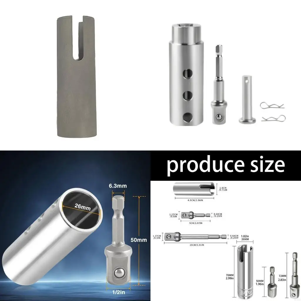 

Домкраты для прицепов Адаптеры для сверл Приводные валы 1 дюйм Ручка из нержавеющей стали Адаптеры для аккумуляторных дрелей с