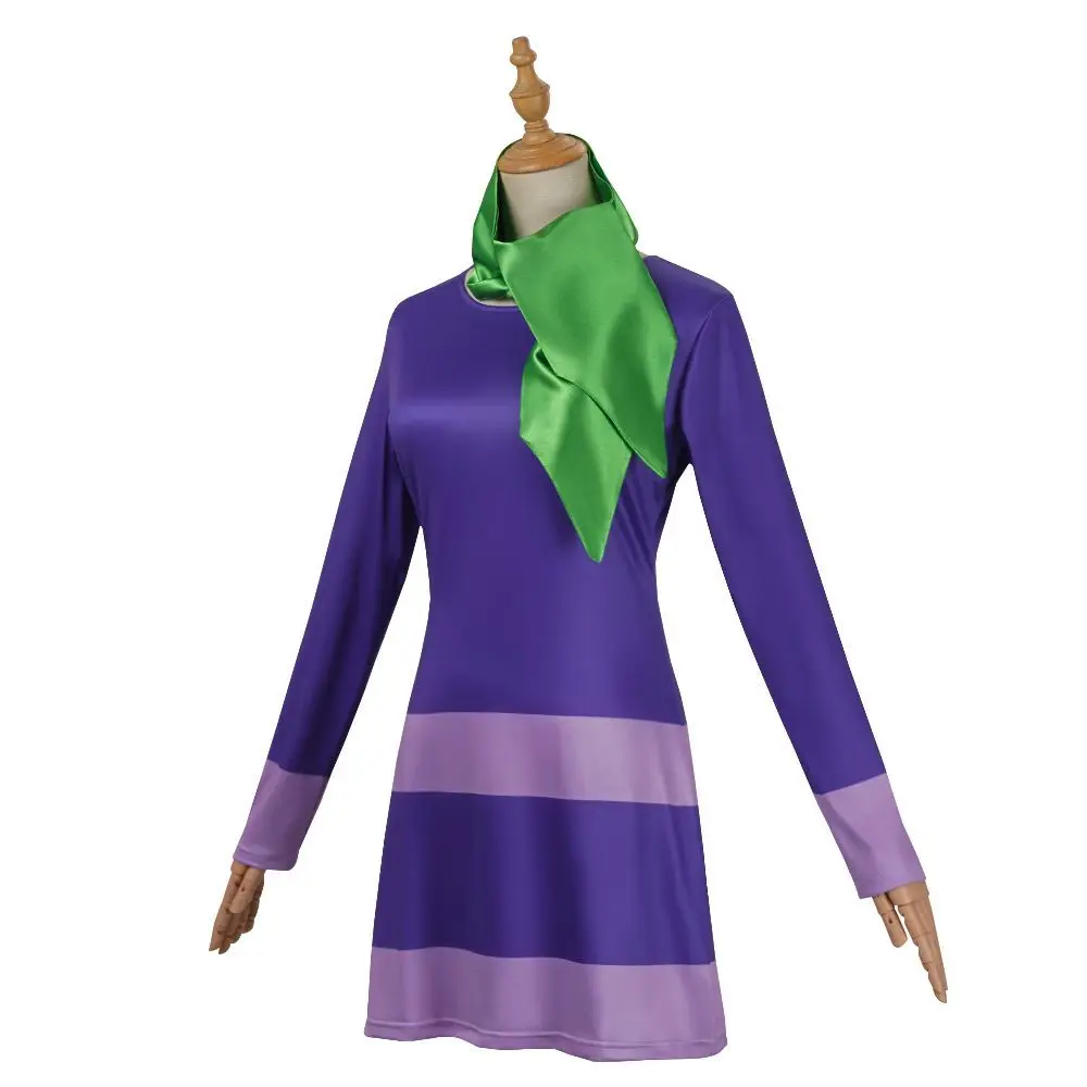 أزياء دافني بليك التأثيرية للأطفال والنساء فستان شعر مستعار مجموعة كاملة من الزي مقاس كبير XXXL بدلة ملابس حفلات الهالوين #4