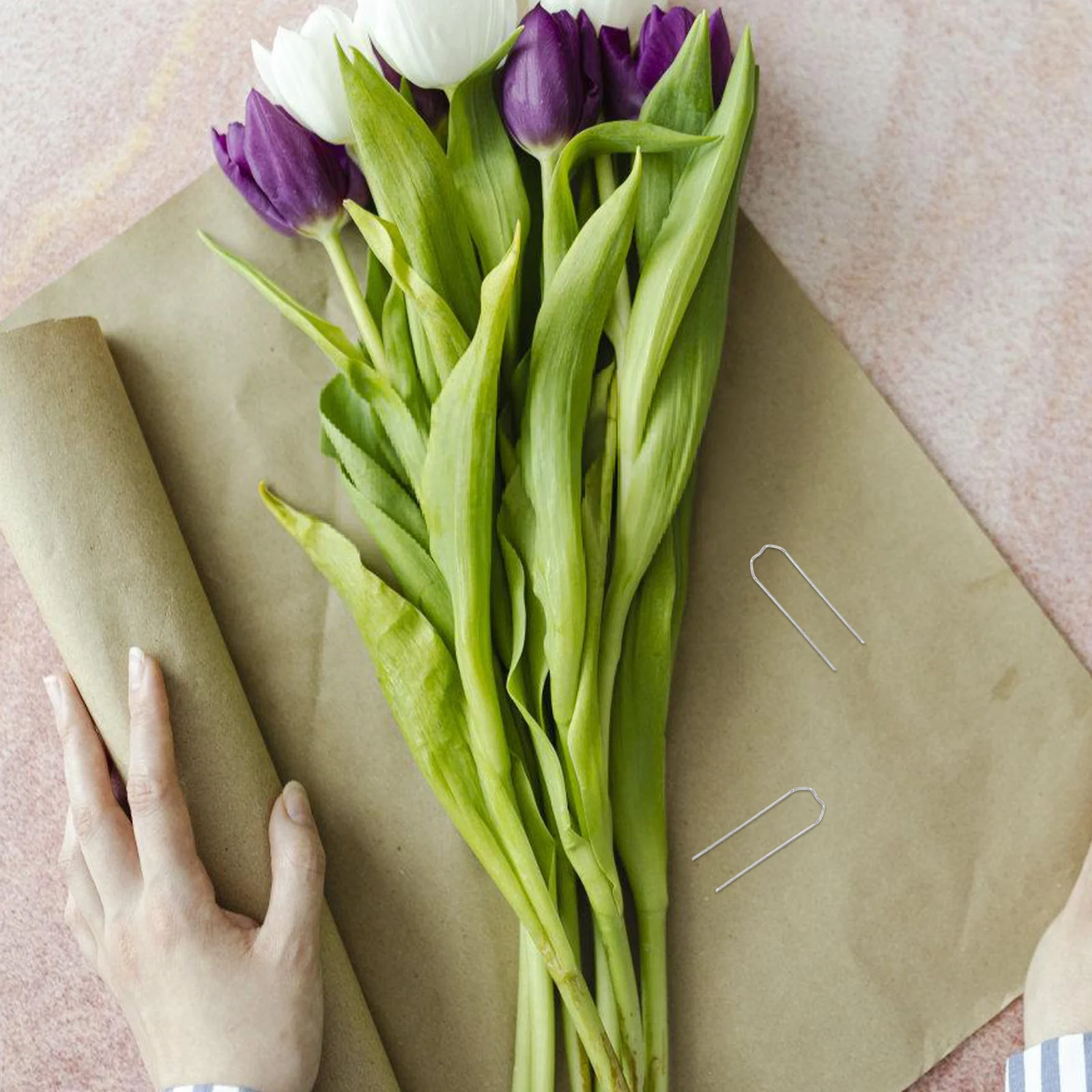 

200pcs Floral Metal Flower Arrangement Floral Nails For Wreath Making Bouquet Securing Metal Plant Pins Durable Rust Resistant