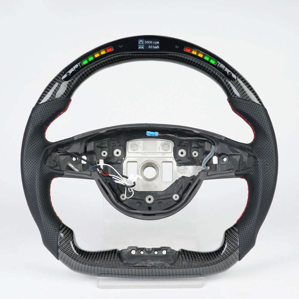 

Custom LED Racing Car Steering Wheel Fit for Mercedes Benz CLS63 GLE43 GLE450 GLE63 GLS63 SLC43 AMG Carbon Fiber Steering Wheel