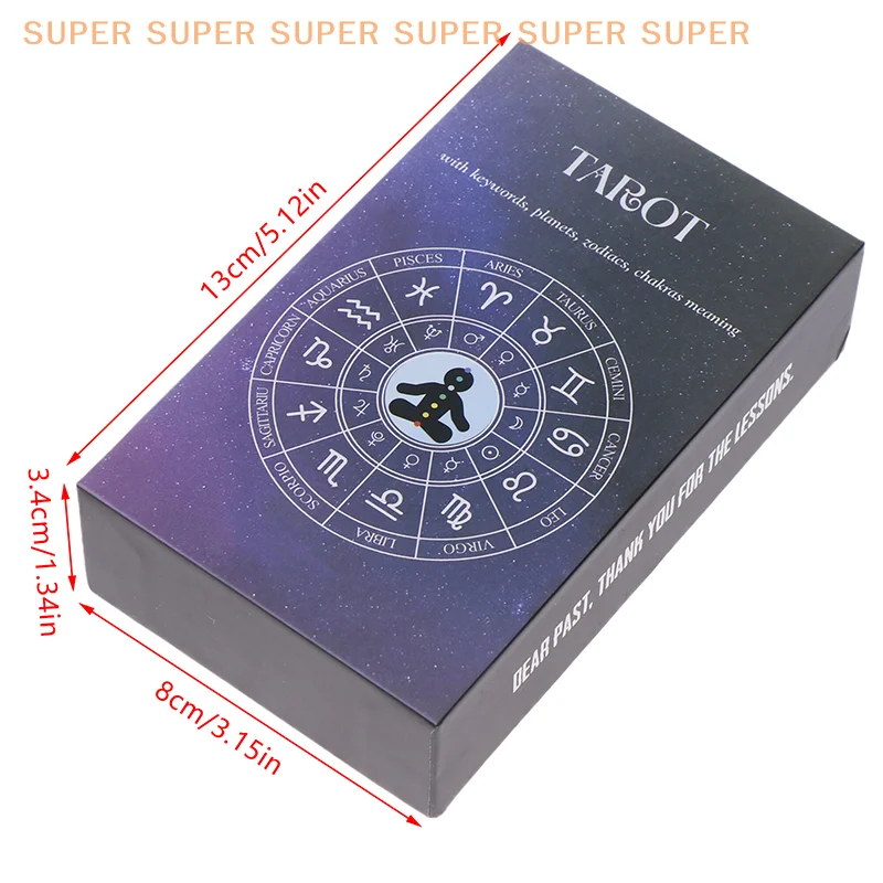 Jeu de Tarot antique adapté aux débutants, avec significations de mots clés, 80 cartes pour la Divination, apprendre les Tarot avec cartes inversées