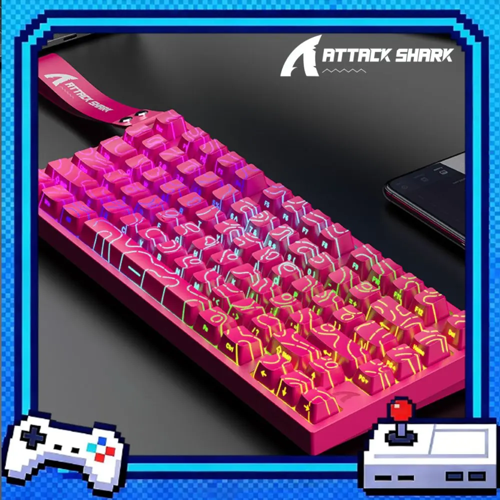 Attack Shark R82HE Magnetic Switch Keyboard RGB Wired 0.08ms 256K Scan Sampling Rate Accuracy 8K Return Rate Mechanical Keyboard