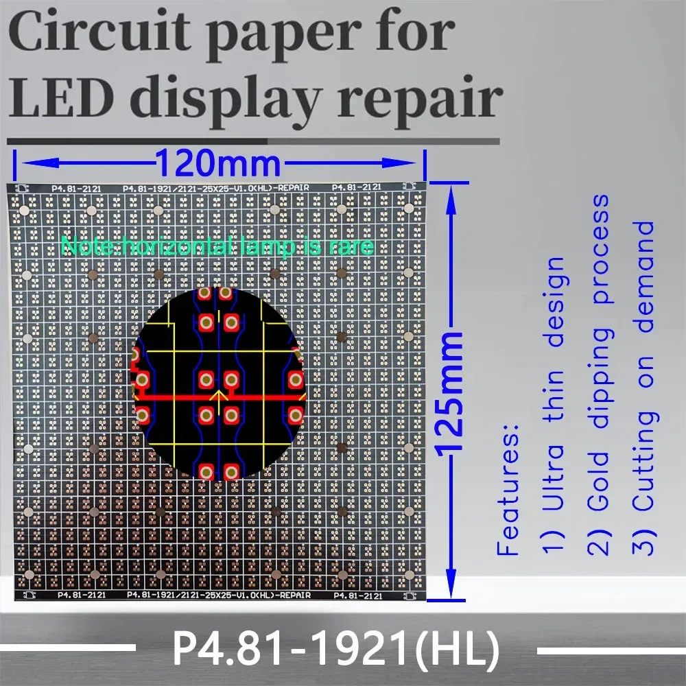 P4.81  LED Module PCB Pad Repair P4.81-2121 /2727 120X120mm Pad Paper To Repair PCB During Lnstallation