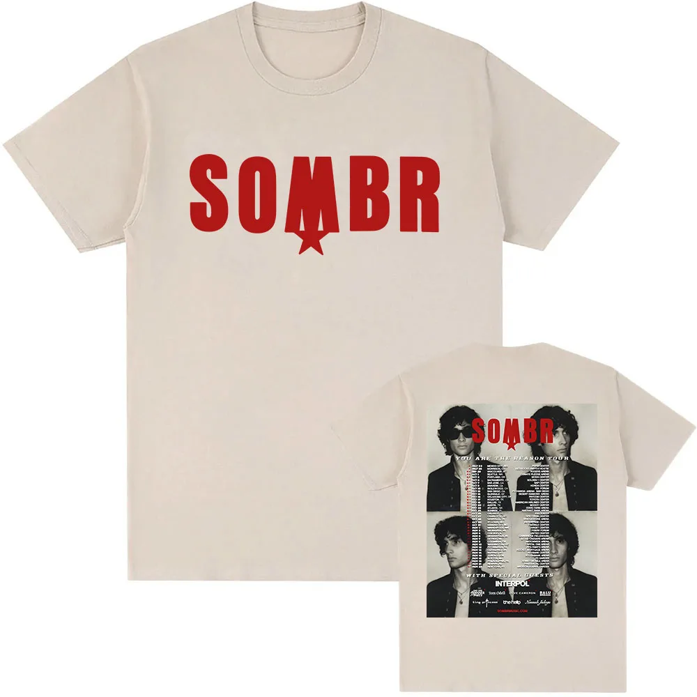 Sombr You Are The Reason Tour 2026 T-shirt Summer Short Sleeve Cotton Unisex Streetwear Tees O-neck Fashion Design Print Tshirts