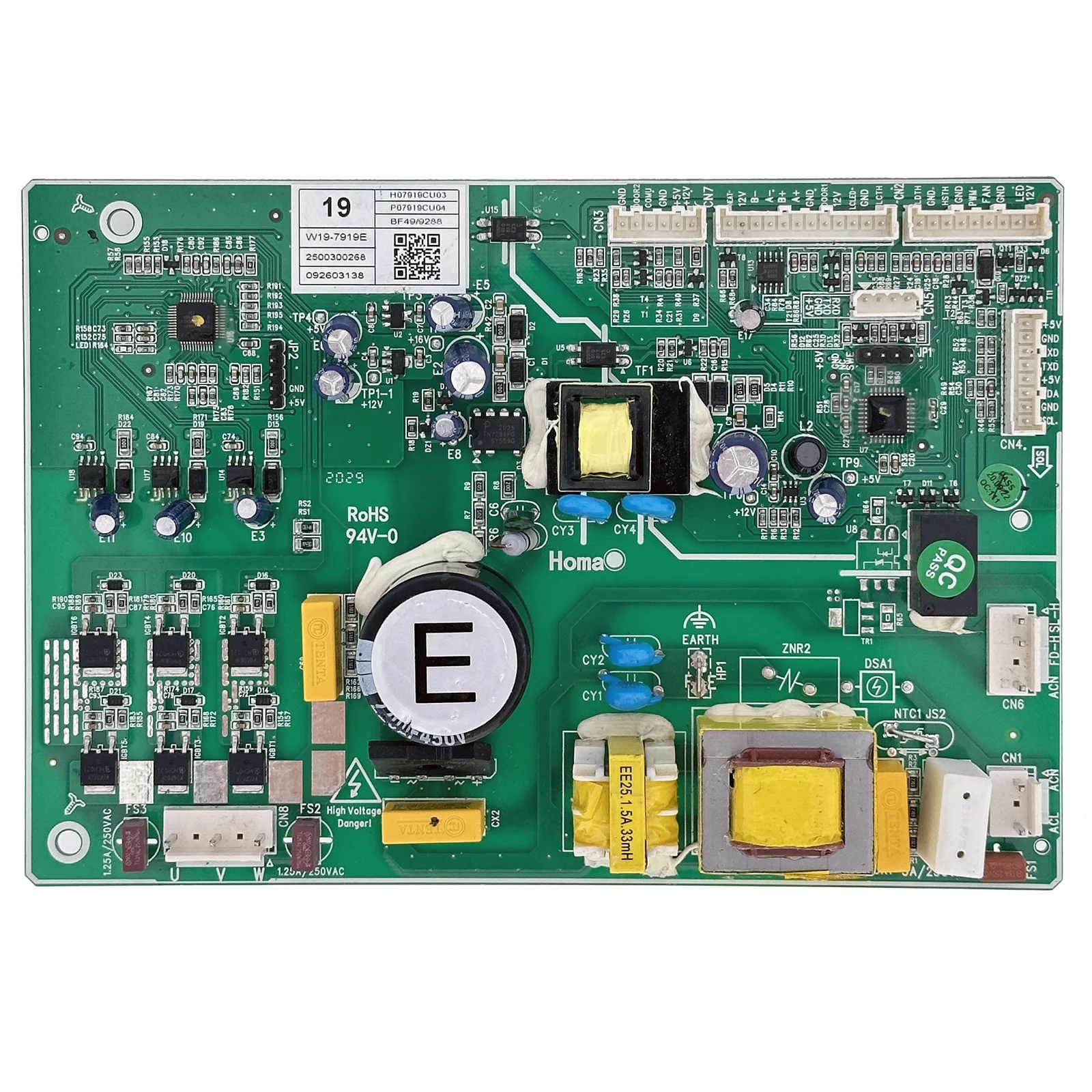 W19-7919E Refrigerator / Fridge Main PCB Power Control Board for BEKO GNO4331XPN, Finlux SBS-440IX