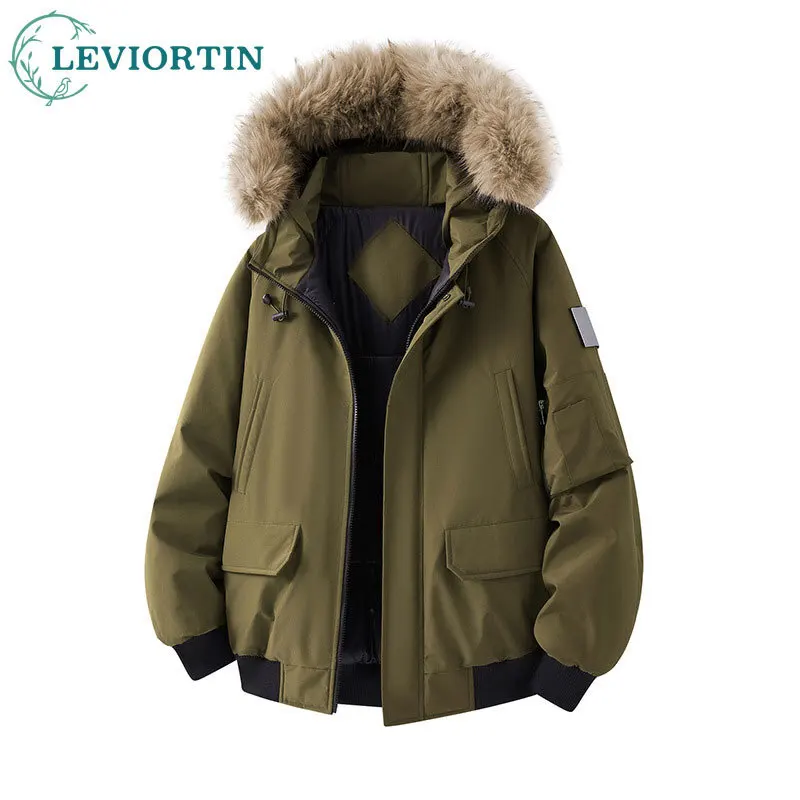 2025 Winter Couple's American Retro Style Overcomes Loose, Fashionable, Versatile, and Casual Hairy Collar Hooded design jacket