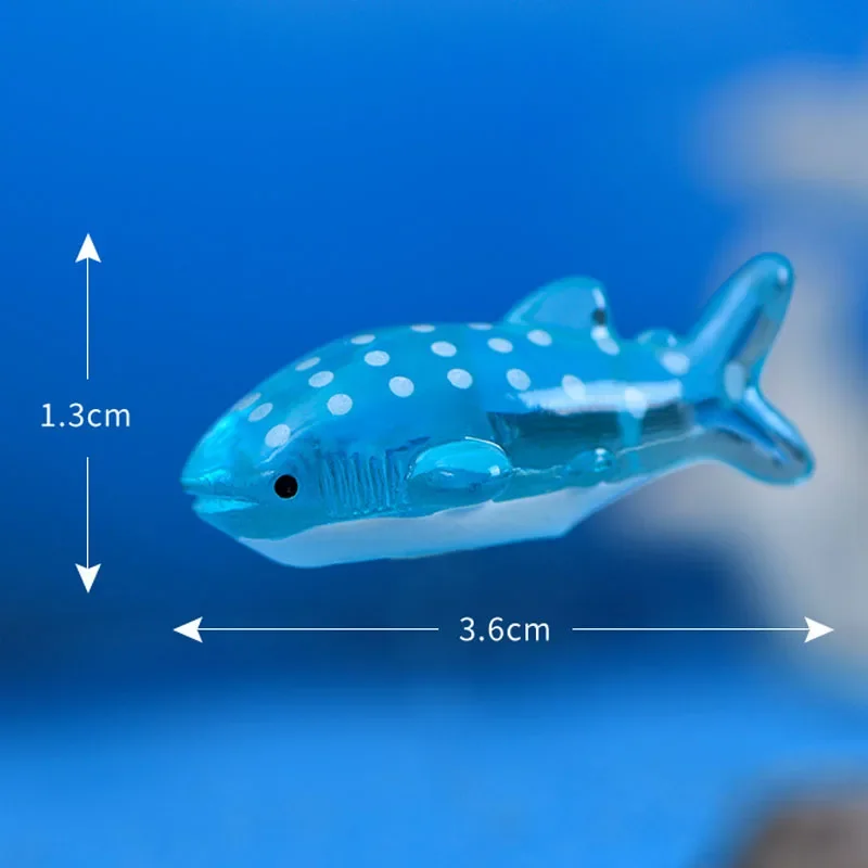 1PC 3.6cm Spot Shark Fish Miniatura Garden Home Bonsai Decoration Mini Miniature PVC Craft Ornaments Micro Decor DIY