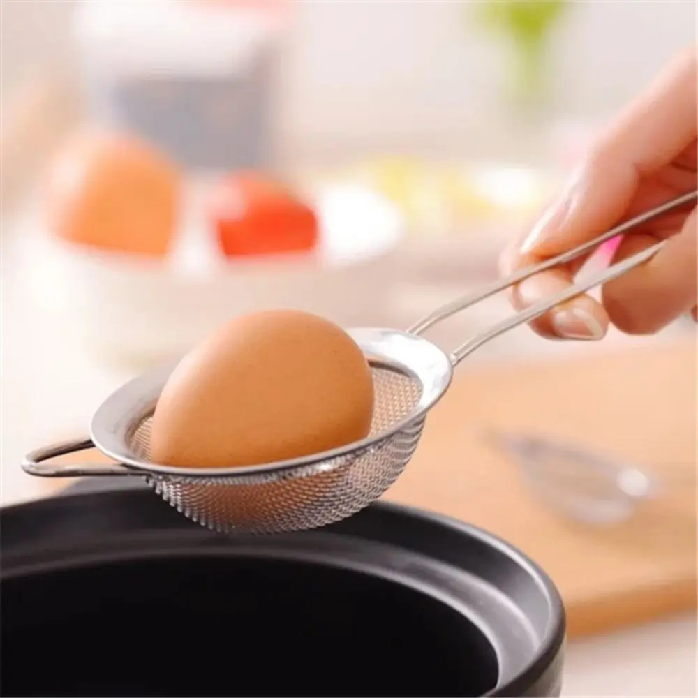 3pcs Stainless Steel Juice & Soya Milk Strainer Sieve Ultra Fine Mesh Oil Grid Fishing Dumplings Household Hotpot Leaky Spoon