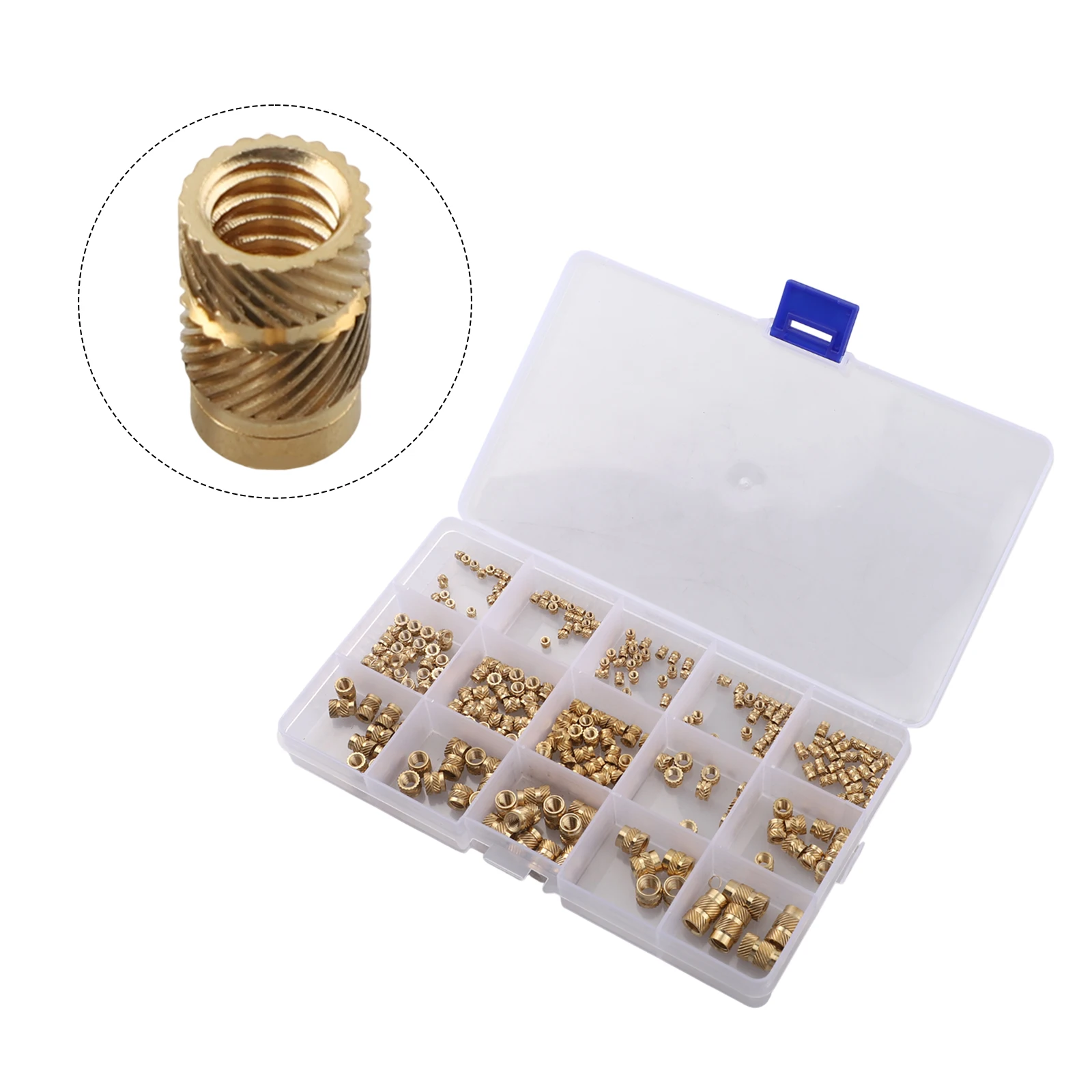 300pcs Threaded Insert M2 M2.5 for m3 M5 for m6 Insert Nut Brass Threaded Bushings Internal Thread Knurled Nuts Tools Parts