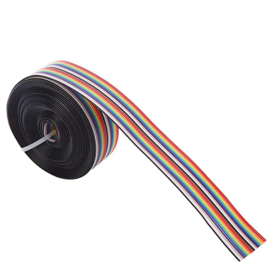 3/5M 1.27mm 20P DuPont Cable Rainbow Flat Line Support Wire Soldered Cable Connector Wire 20 pin For Arduino Diy Kit