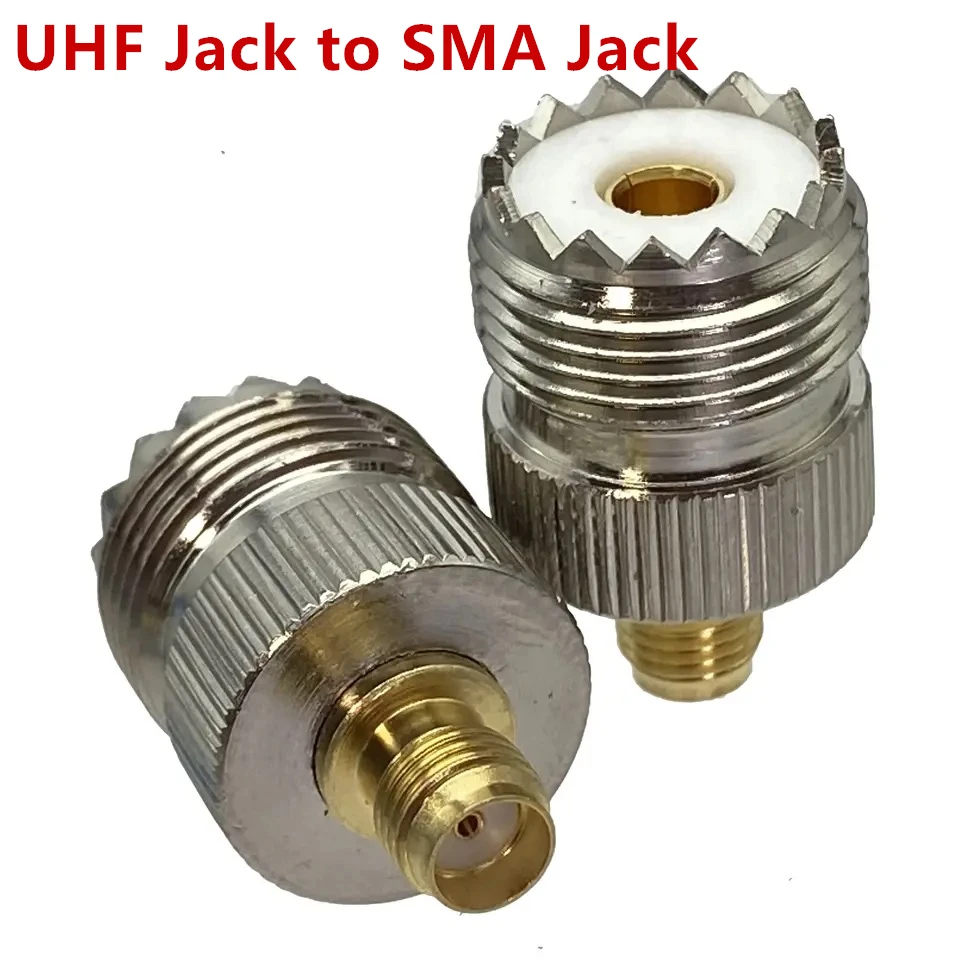 1PC UHF SO239 PL259 to SMA Male Plug & Female Jack RF Coaxial Adapter Connector Wire Terminals Straight Brass image 3