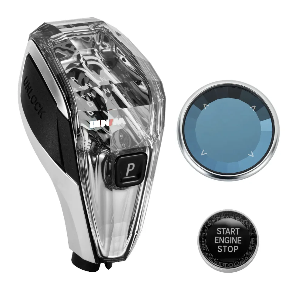 

High Quality Crystal Gear Shift Knob for G20 G30 G38 G08 Shift Knob Hot Sale Body Kit 3 Pcs Diamond Crystal Gear Shift Knob