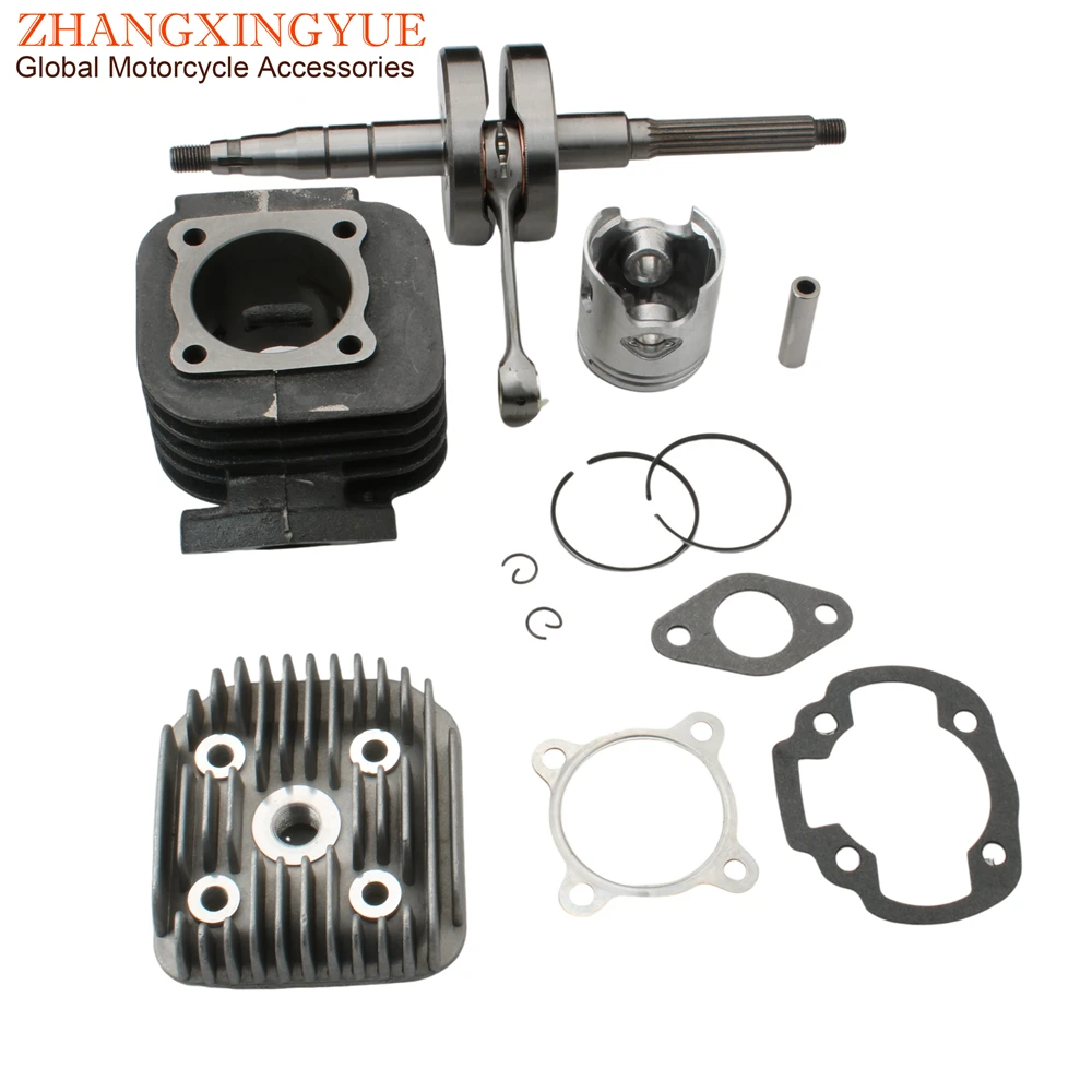 Scooter 70cc Big Bore Cylinder Kit & Racing Crankshaft For Adly Rapido 50cc 47mm / 10mm 2-Stroke Engine Parts