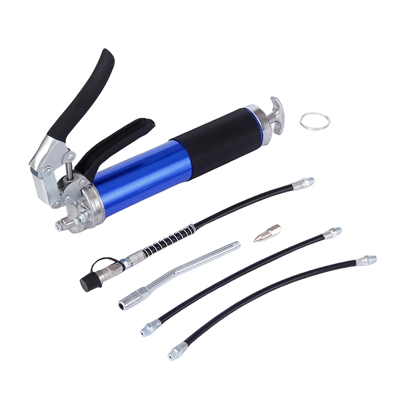 

High Pressure Manual Grip Grease Gun Aluminum Alloy Mini Grease Gun 9000PSI Working Pressure Handheld Grease Filling 400CC