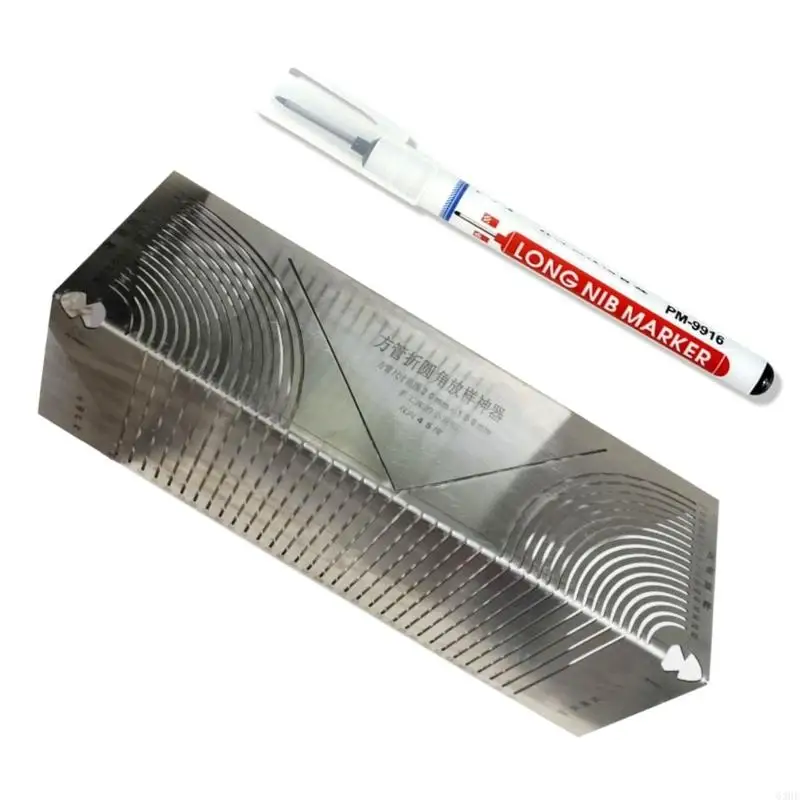 

63HF Angles & Arcs Marking Tool Adjustable Linear Arcs Two-Purpose Scriber Metal Marking Tool for Metalworking Engineering