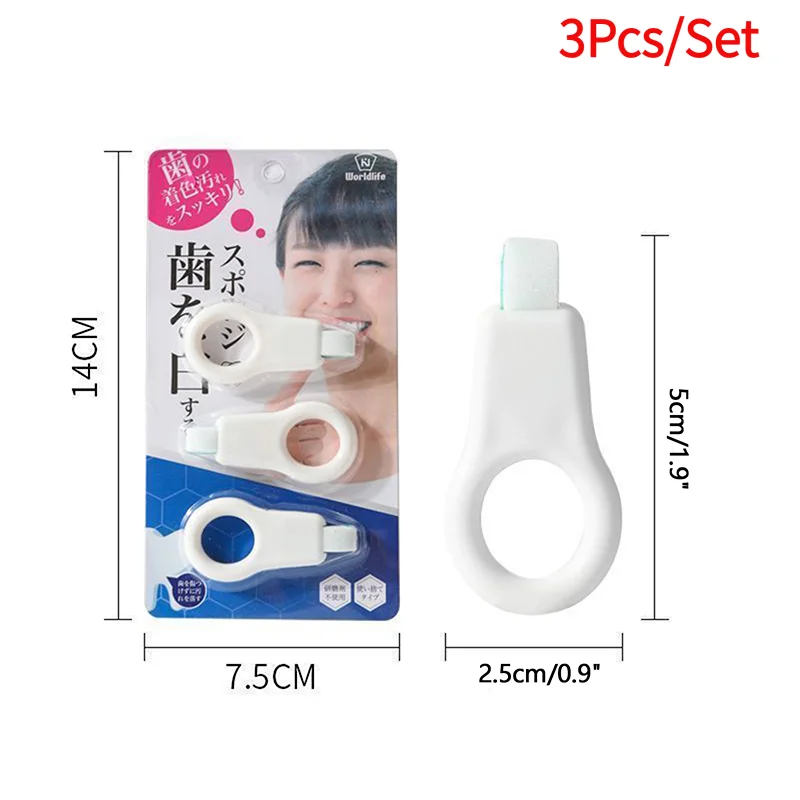 3Pcs/Set Teeth Cleaning Wipe Kids Tartar Removal Plaque Stain Removal Nano Eraser Sponge Scrubs
