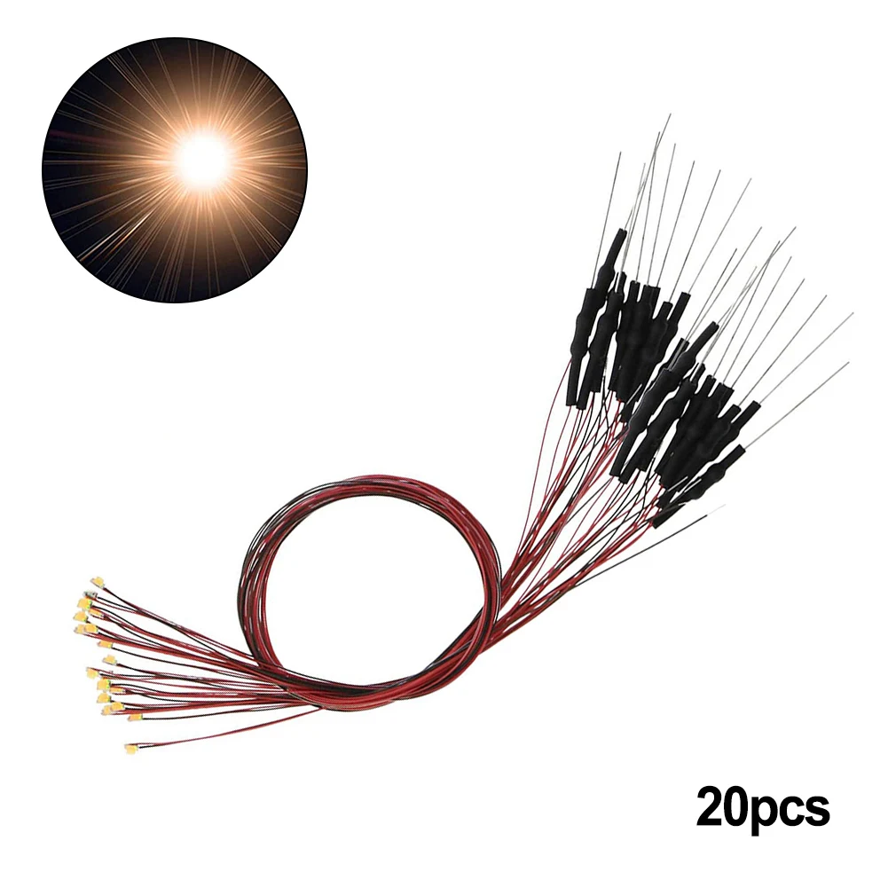Light Set Golden White for smd Led Lamp Pcs Pre Wired for smd LED for v for v for modeler Small Models for modeler Wire Length