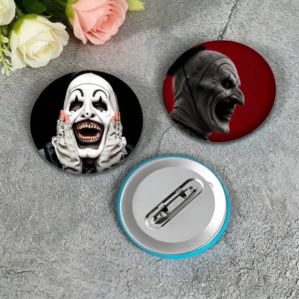 Art the Clown horror T-Terrifier 25mm 32mm 44mm 58mm 75mm Brooches Badges Pins for Accessories Gift