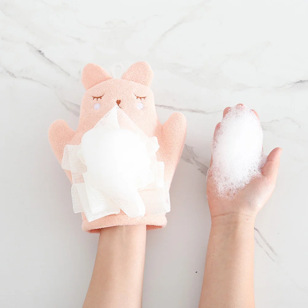 

2Pcs Bath Gloves Dual-Use Exfoliating Sponge Scrubber Bath Shower Gloves Soft Massage Sponge Scrubber