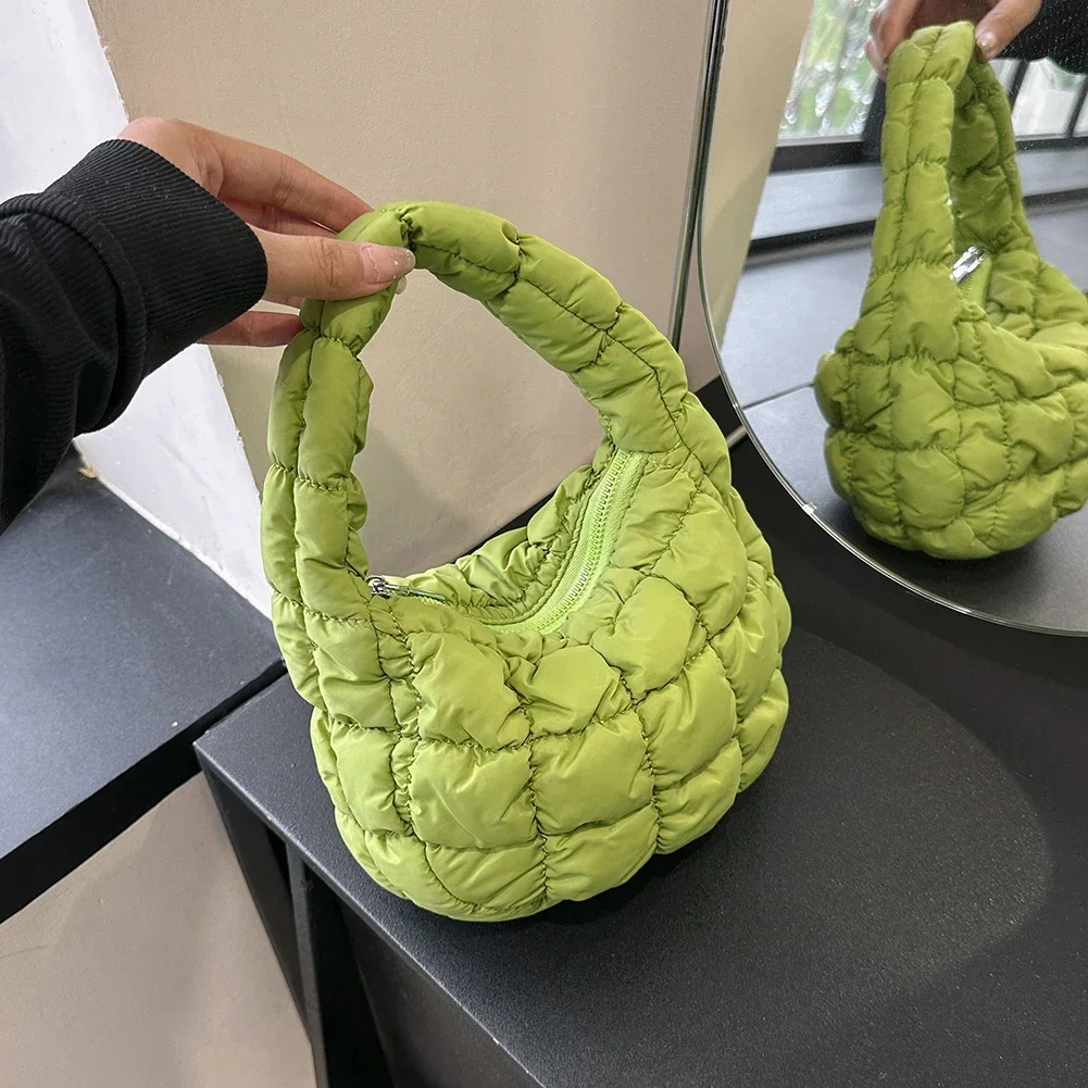 Fashion Quilted Shoulder Bags for Women Handbag Mini Cloud Pleated Bags Puffer Dumpling Bag Luxury Tote