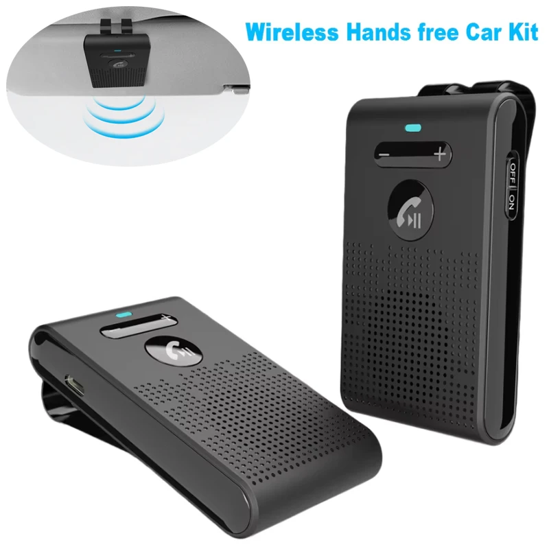 

Bluetooth Speaker Handsfree Car Kit Sun Visor Clip Wireless Audio Receiver Speakerphone Loud Music Player Car Accessories
