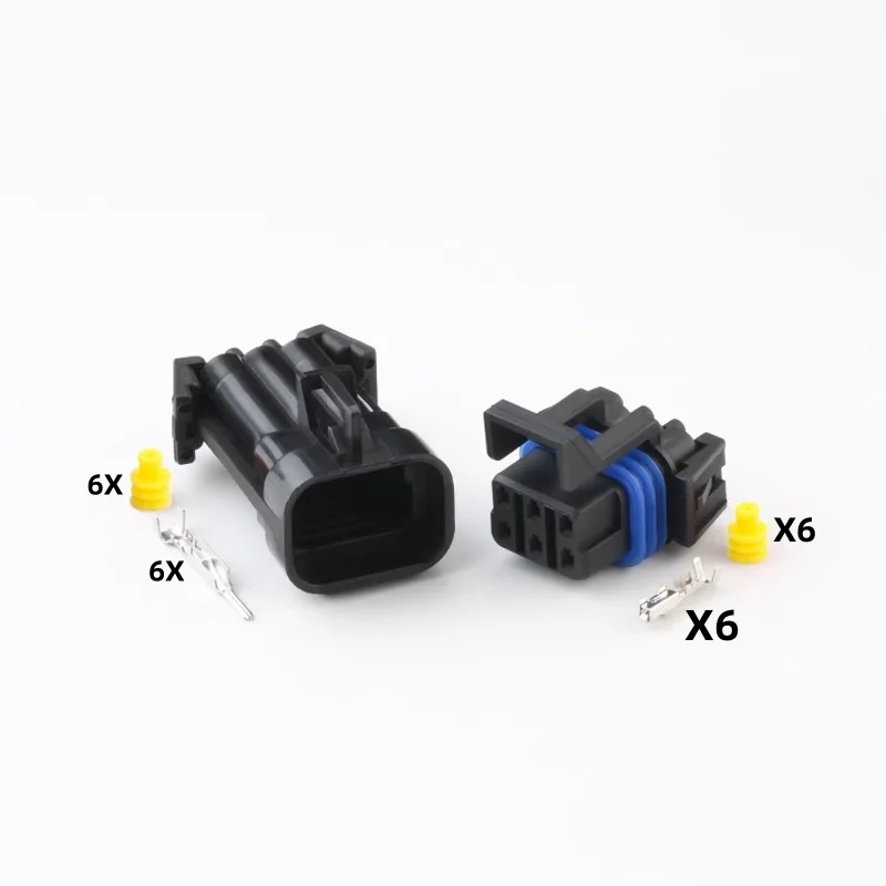 

6 Pin Female or Male Metri-Pack 150 GT Automotive Waterproof Wire Connector Plug 12052848 12124107 For Car Wiring For Delphi