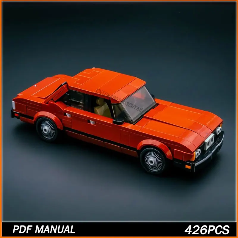 

MOC Building Block Speed The Classic Brown Racing Car Model Brick is the King of Track on the Racing Block Desktop 426PCS